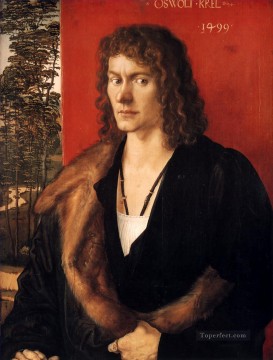 Nothern Oil Painting - Portrait of Oswolt Krel Nothern Renaissance Albrecht Durer